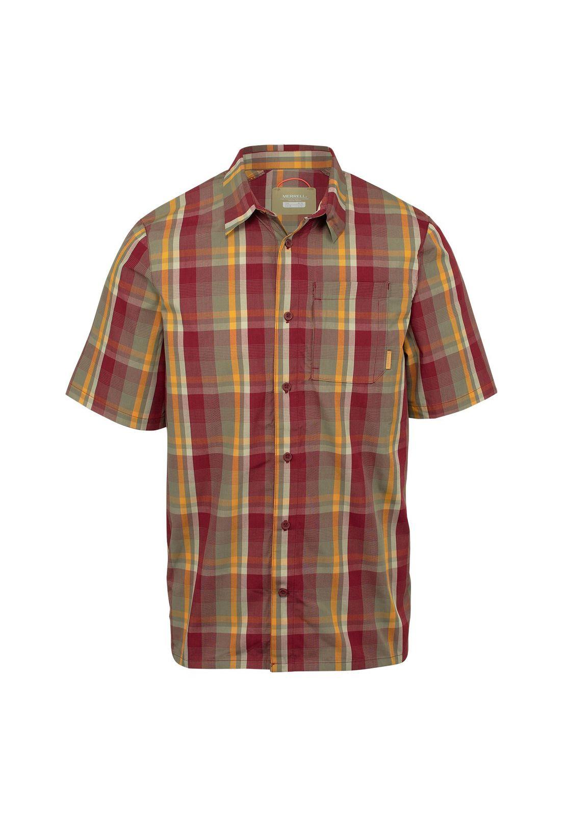 Camisa Hombre M/C Wrangell Ss Button-Down Guinda-0