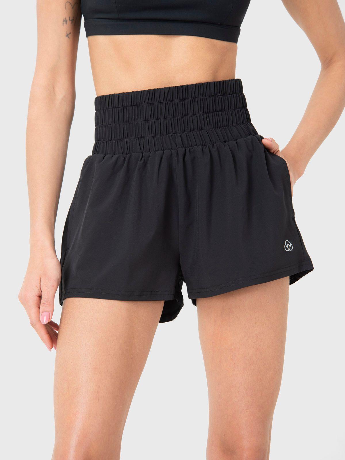 Short con calza Mujer 2 en 1 Active Negro-3