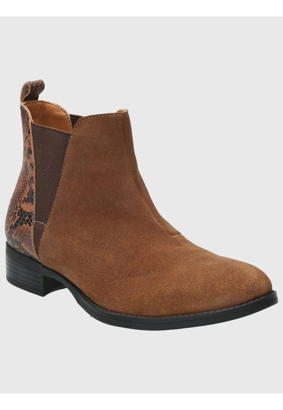 Botin Cuero Mujer Alva Café-0