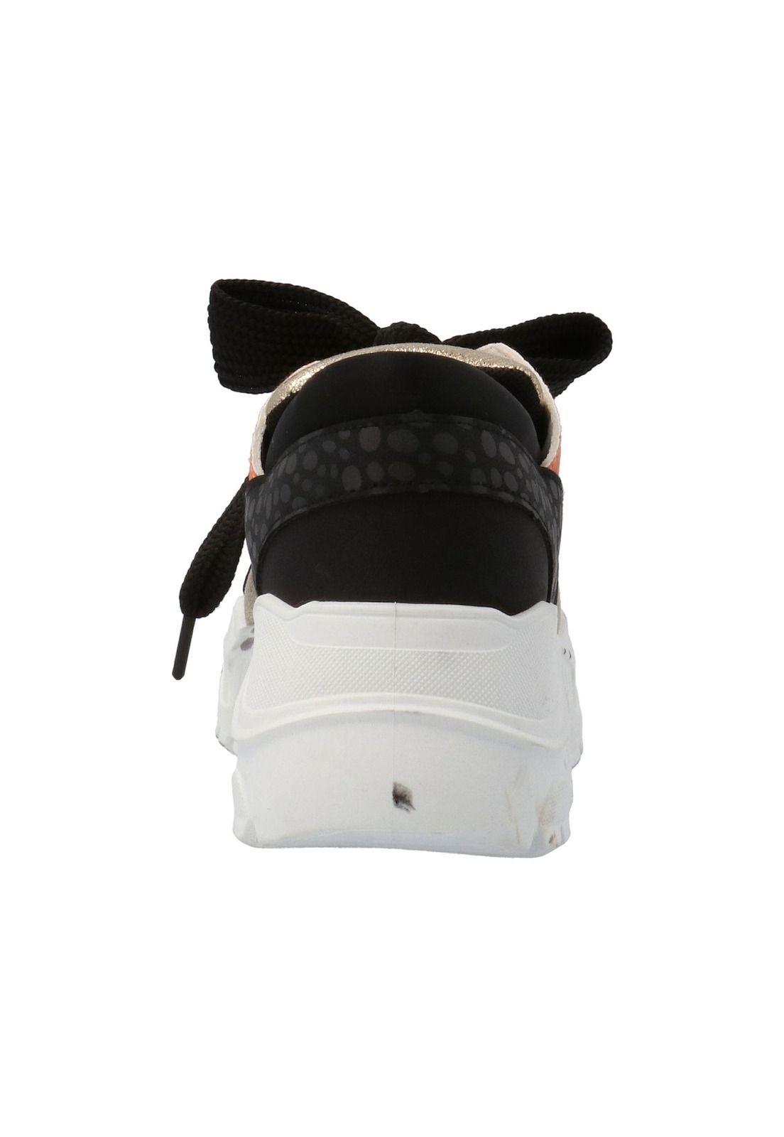 Zapatilla Ariela Negro Dorado-5