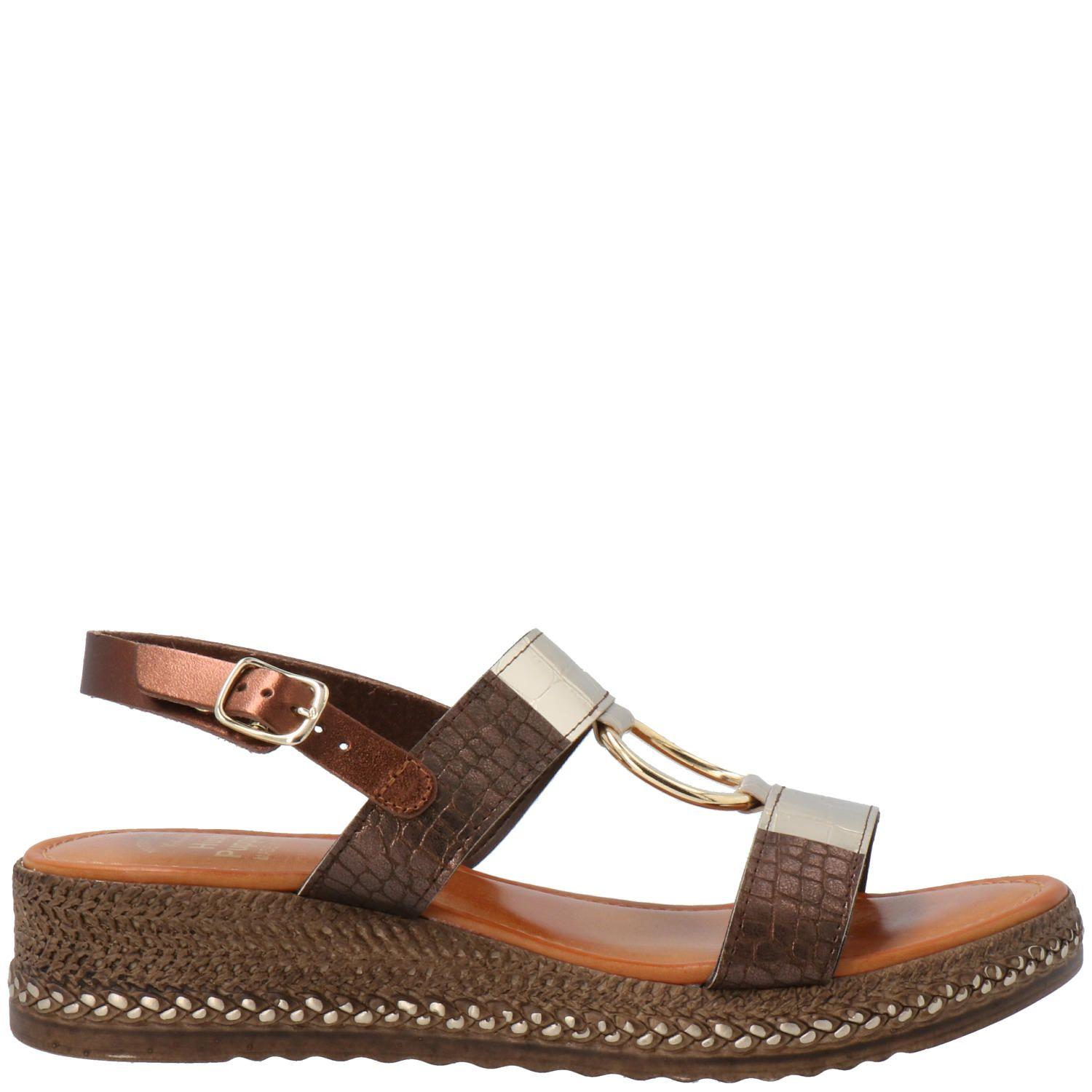 Sandalia Verenna Casual Marrón-1