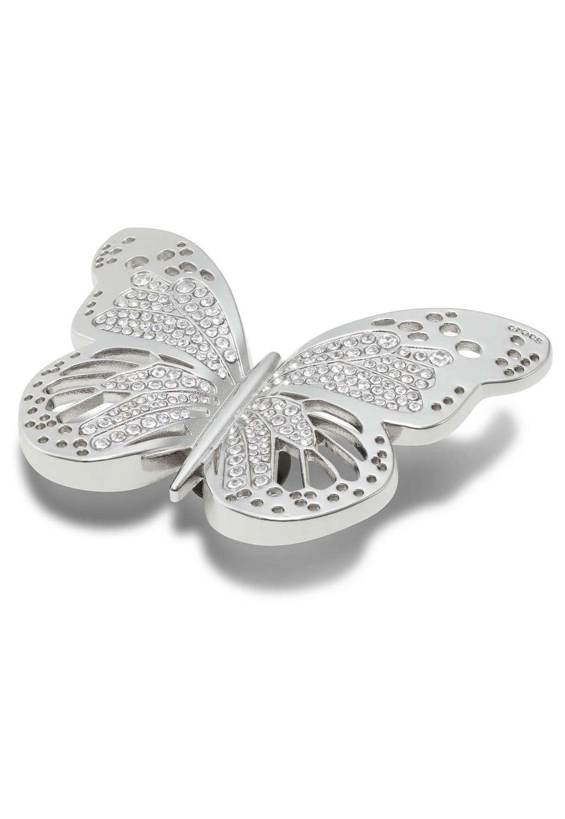 Jibbitz Crocs Mariposa Plateada Plateado-2