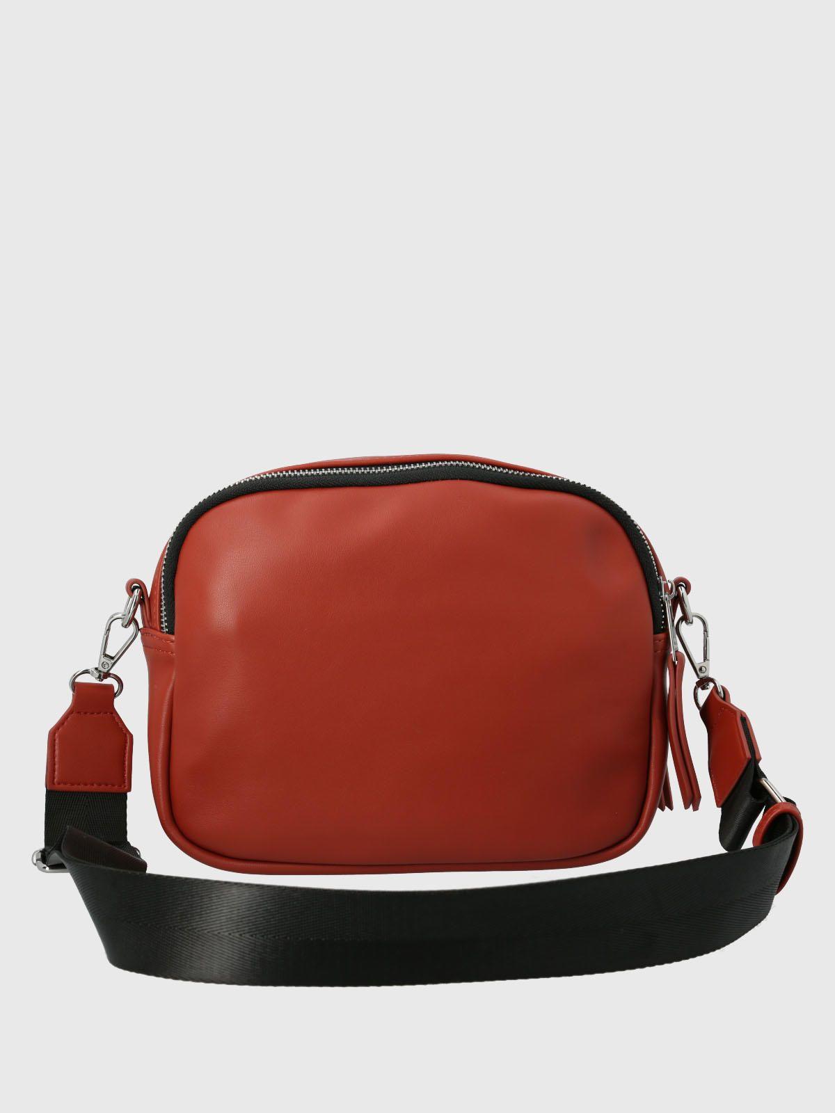 Cartera Ecocuero Mujer Quilt  Naranjo-2