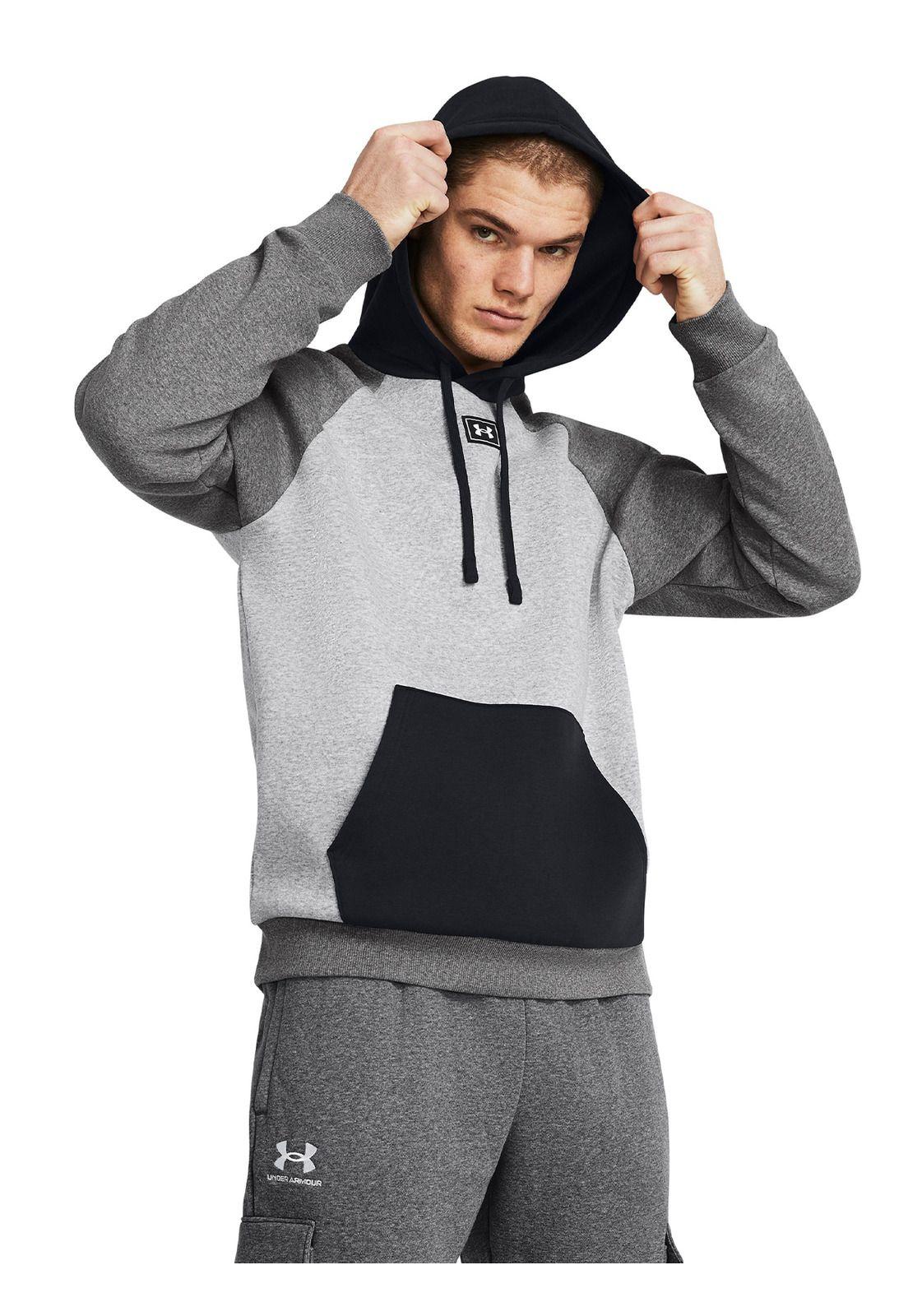 Polerón Rival Flc Hd Clrblck Gris Hombre-3