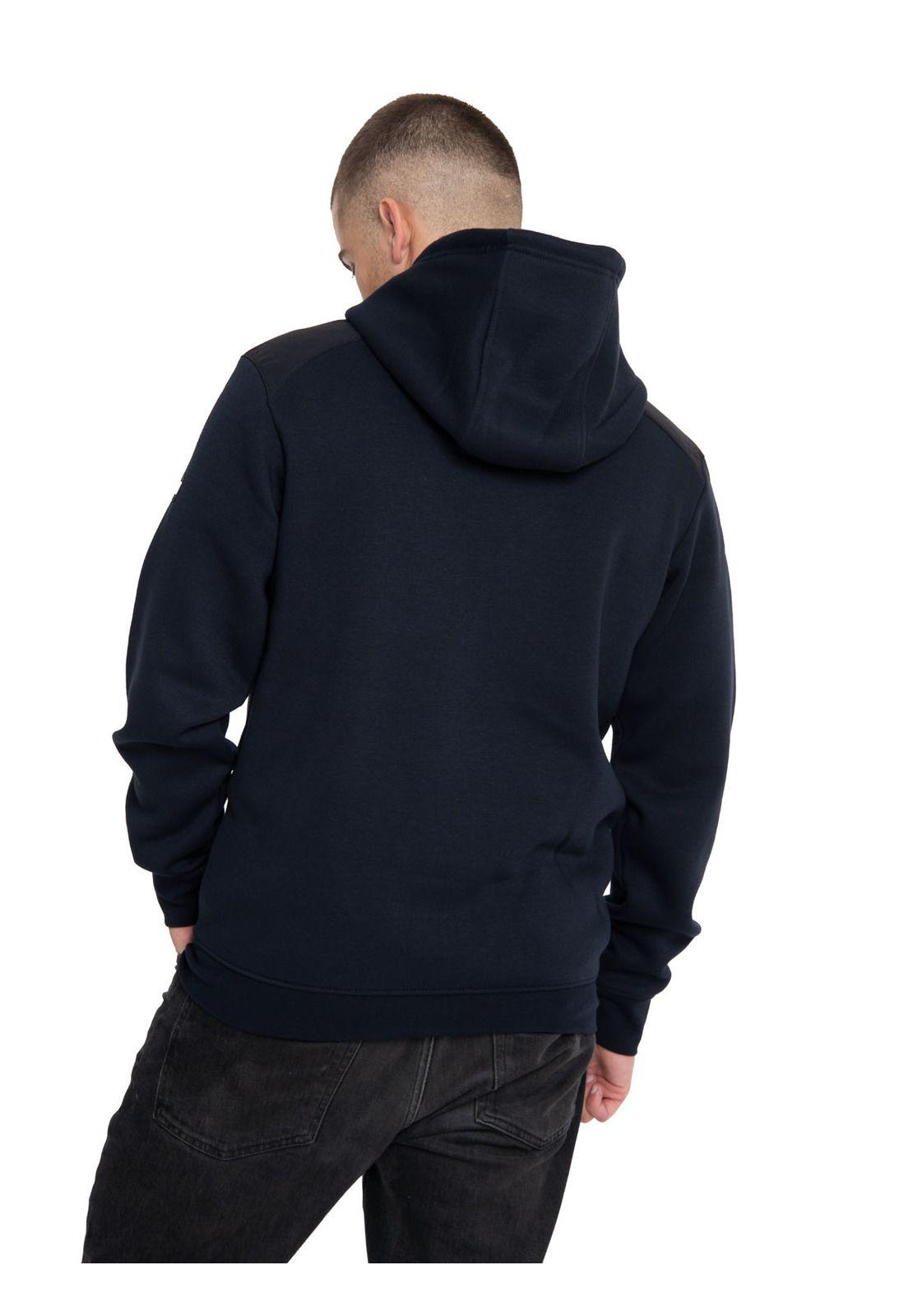 Polerón Hombre Essential Fz Hooded Sweatshirt Azul-3