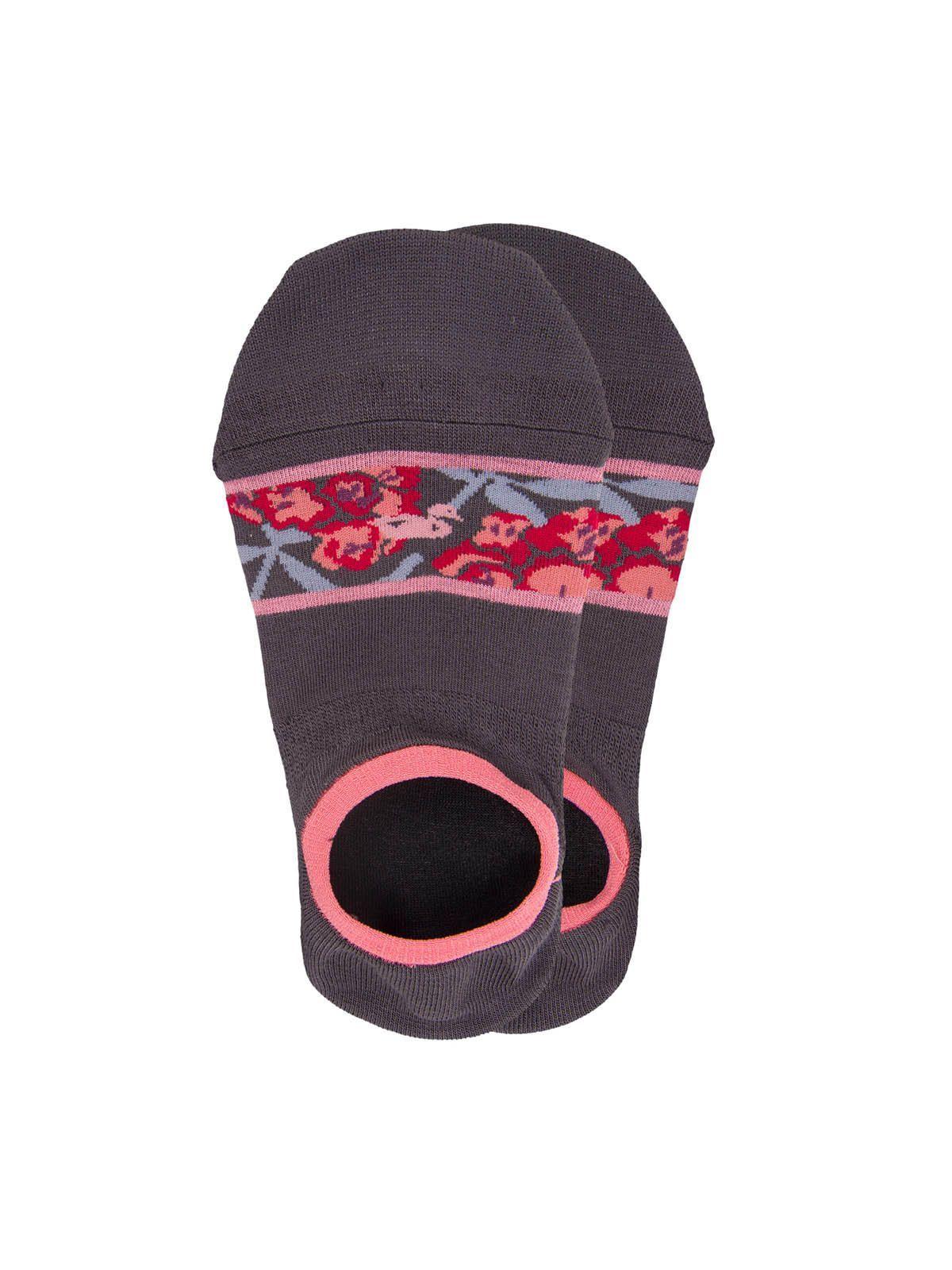 Calcetin Bambú Mujer Inv Floris Gris-1