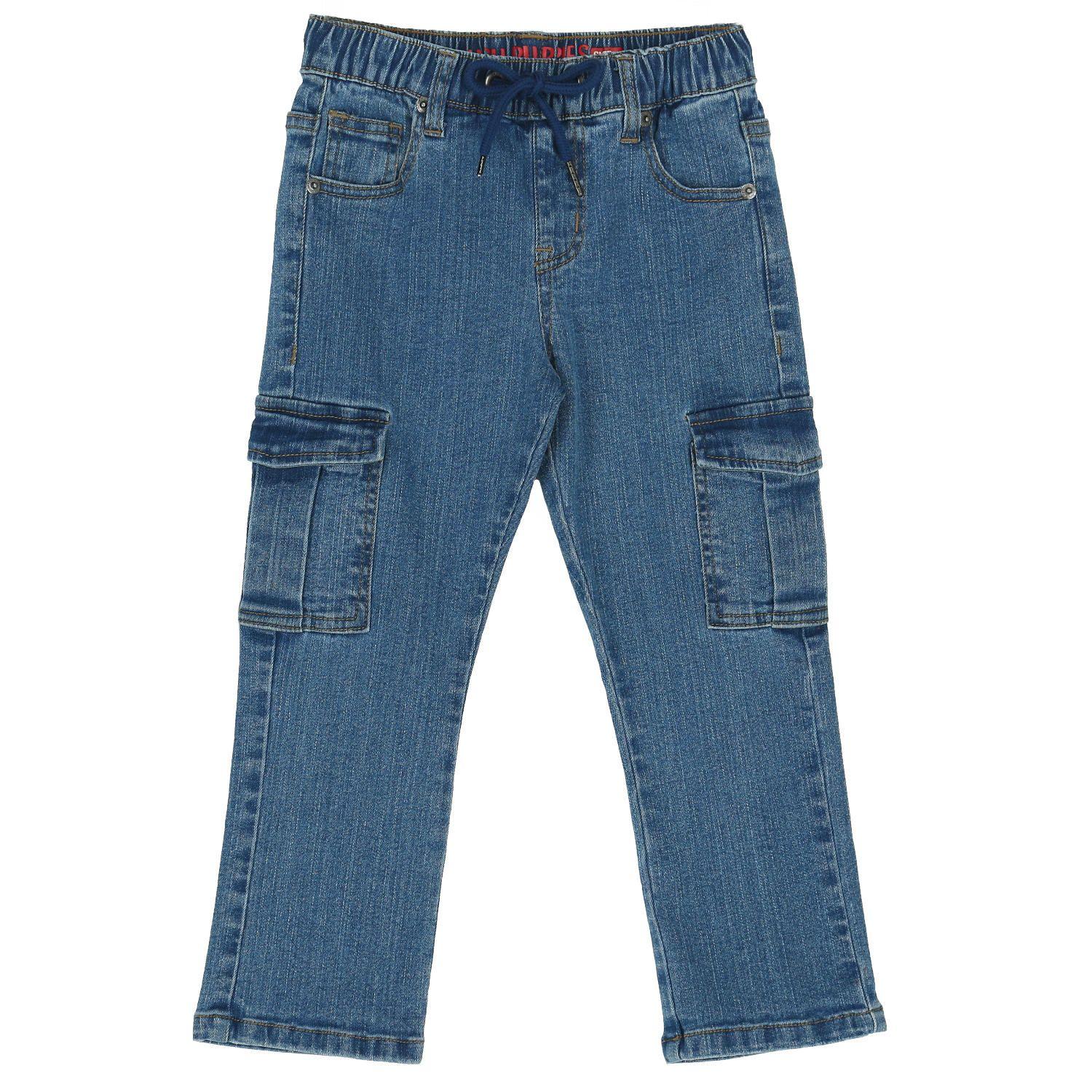 Jeans Niño Cargo Azul-0