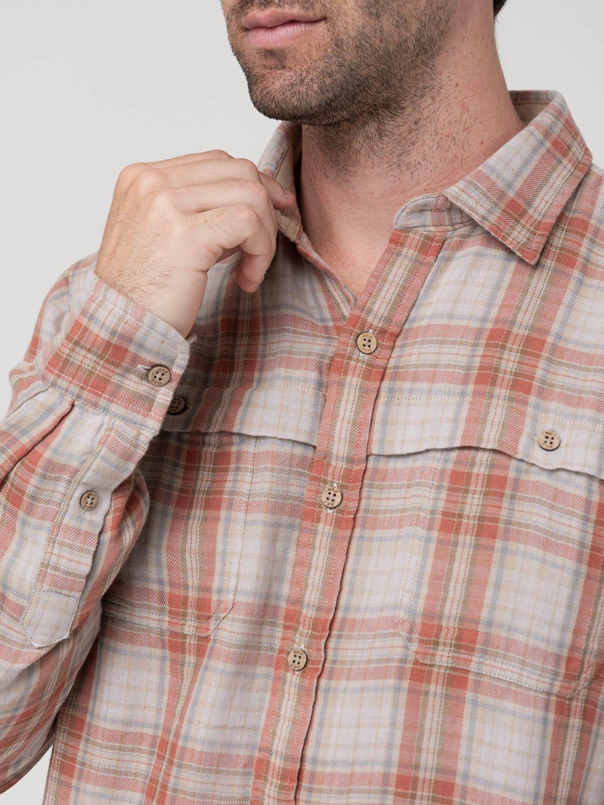 Camisa Algodón Orgánico Hombre Bradford Terracota-6