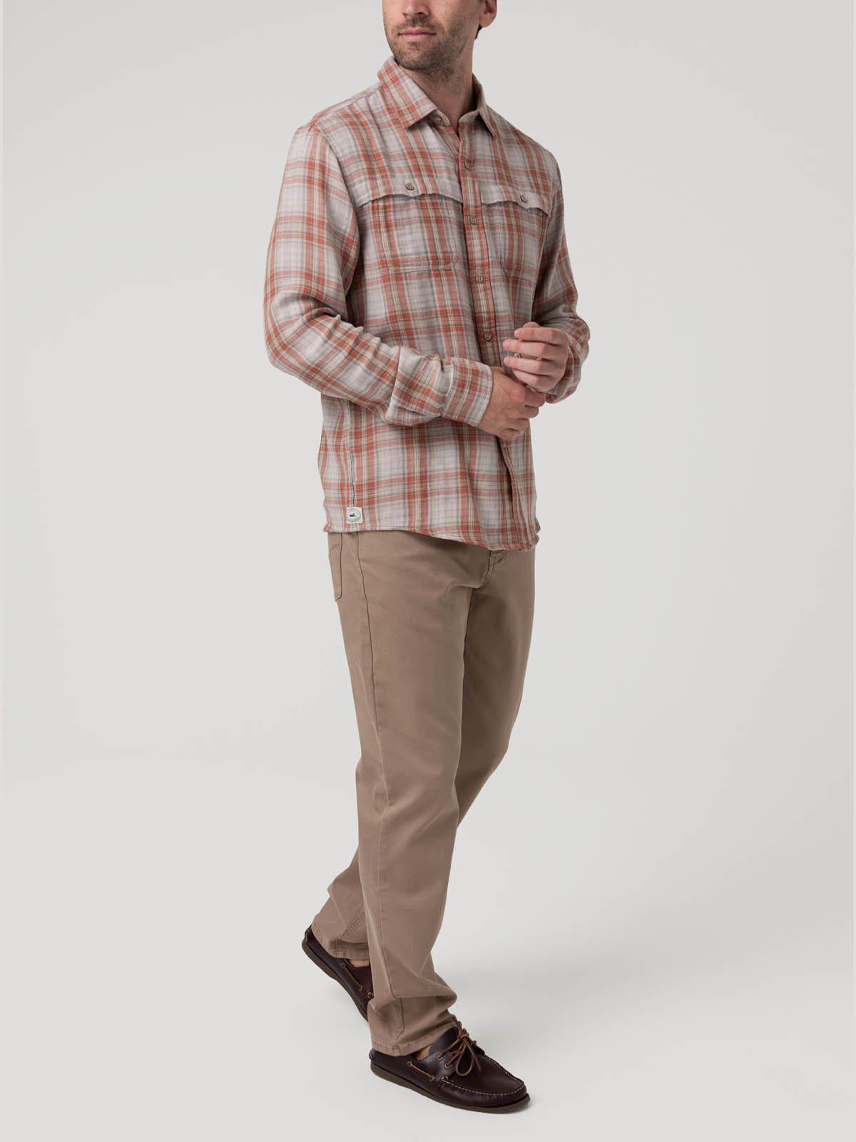Camisa Algodón Orgánico Hombre Bradford Terracota-7