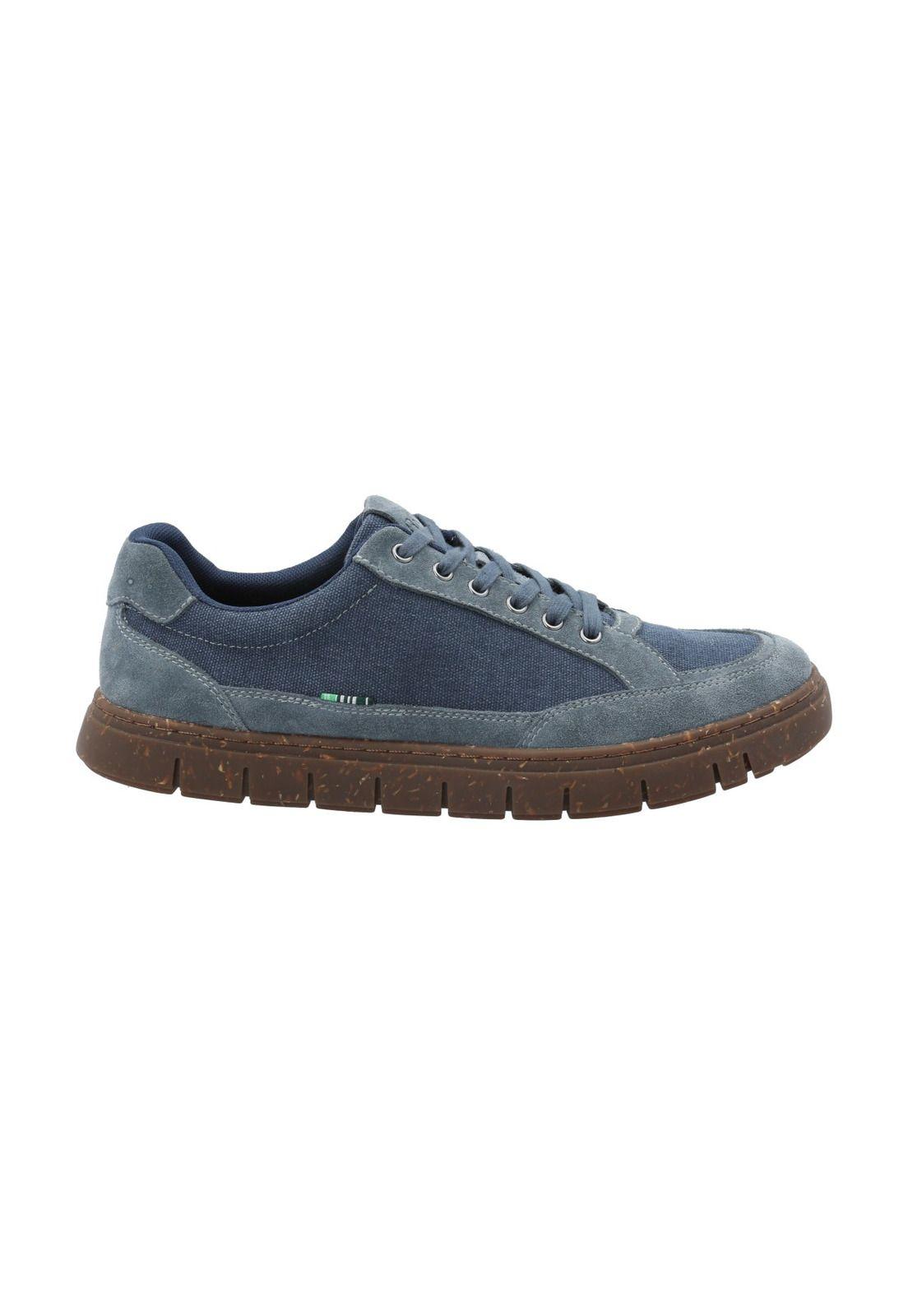 Zapatilla Cuero Hombre Tokio Azul-0
