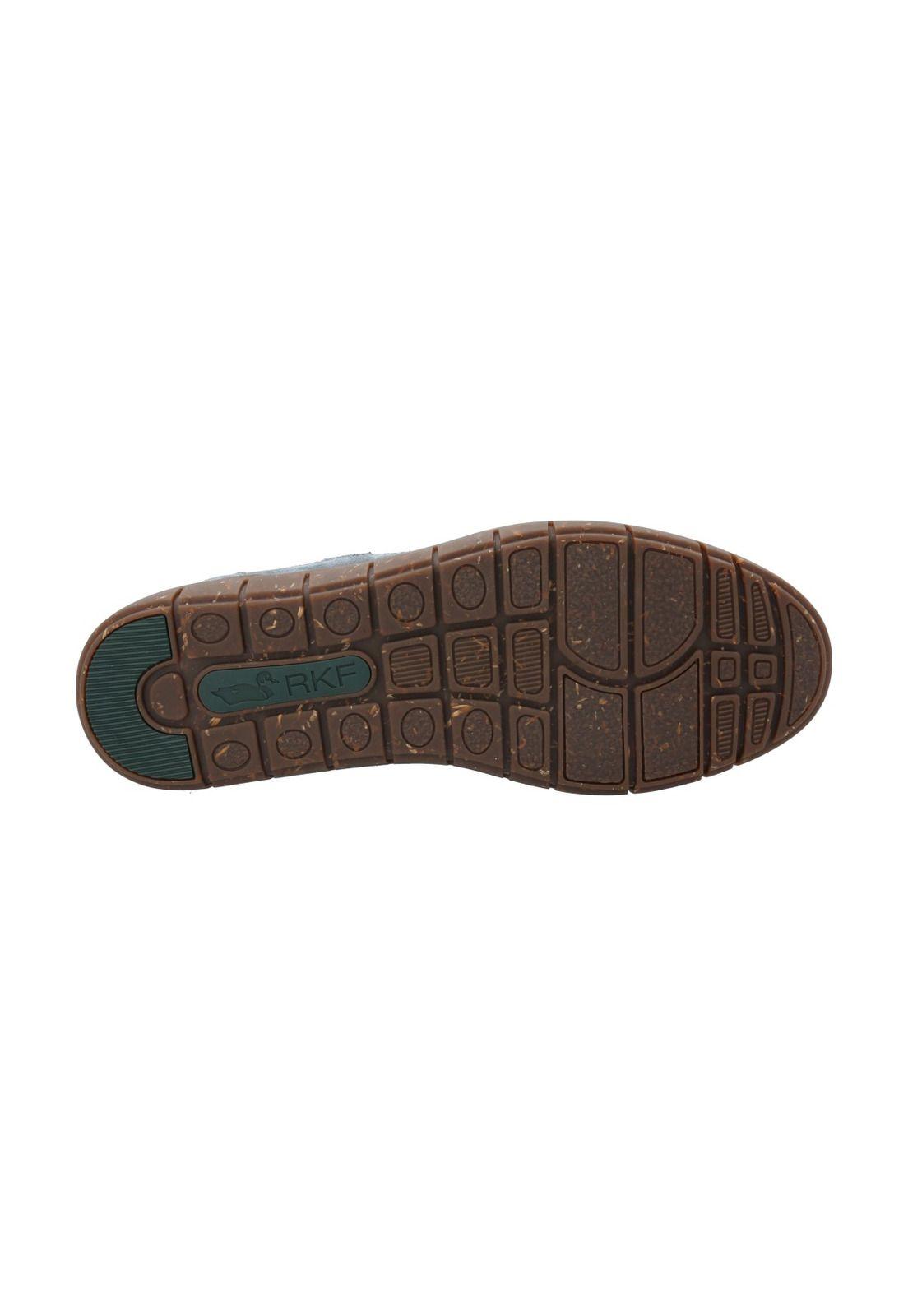 Zapatilla Cuero Hombre Tokio Azul-7