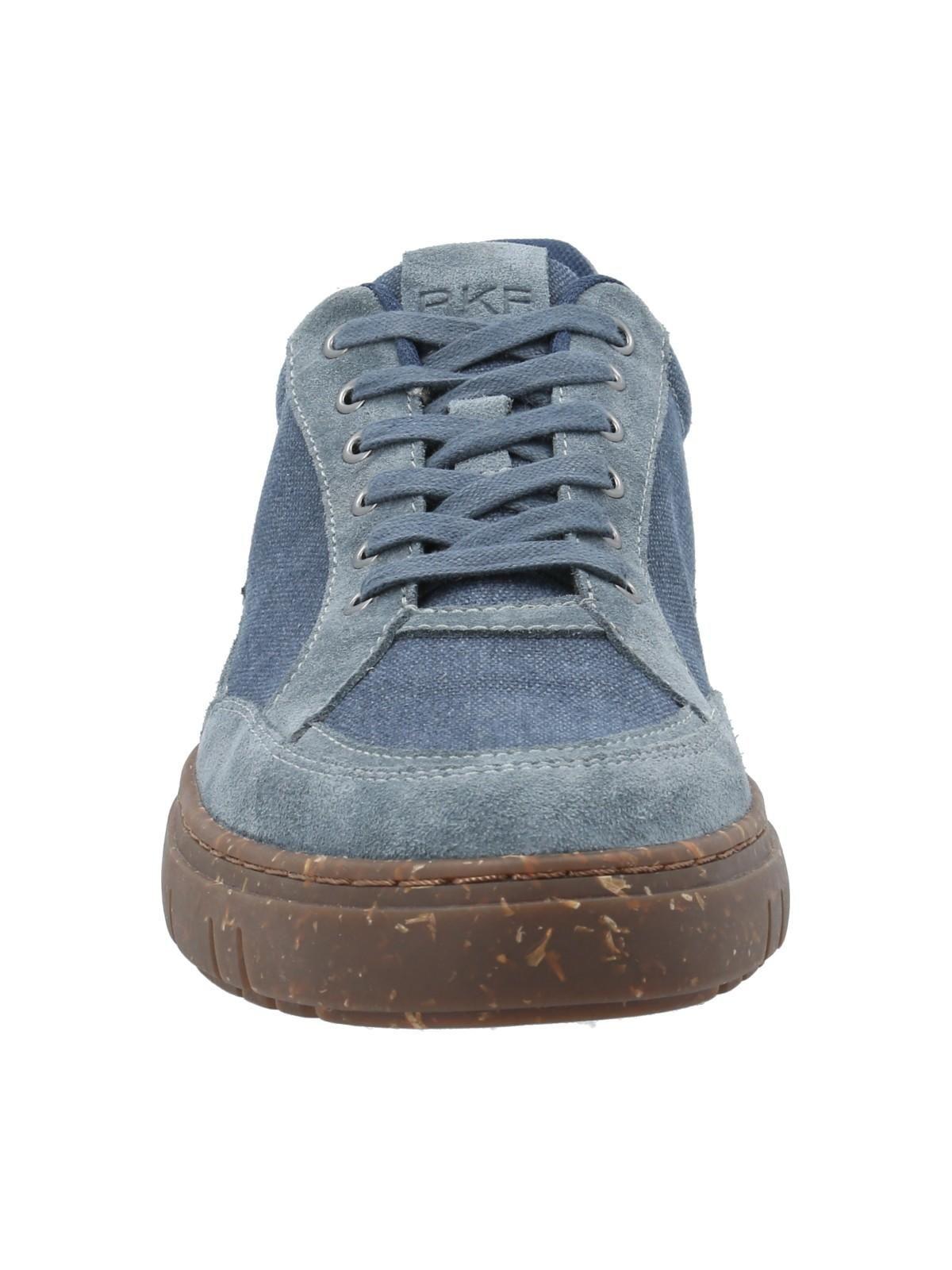 Zapatilla Cuero Hombre Tokio Azul-3