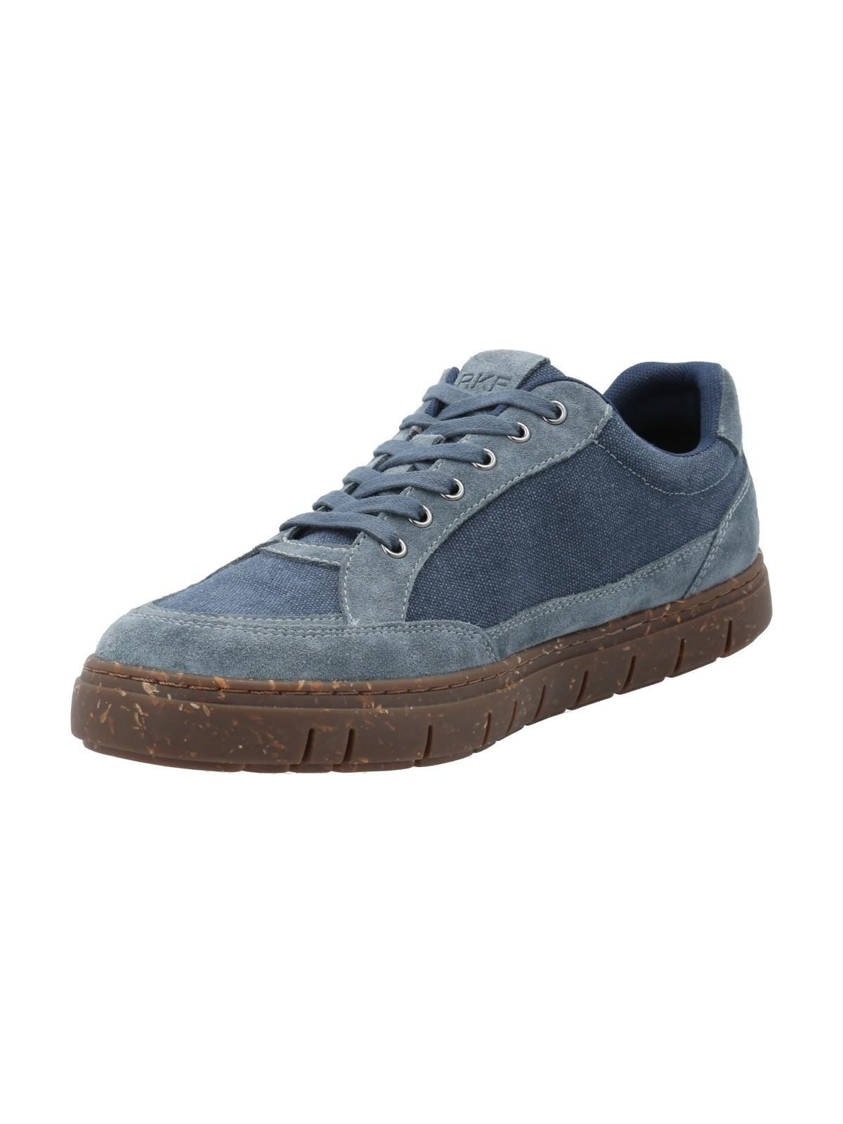Zapatilla Cuero Hombre Tokio Azul-4
