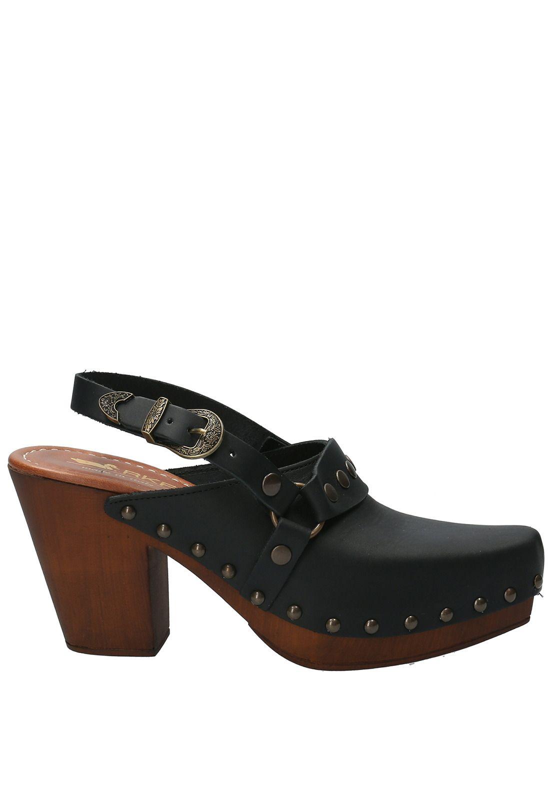 Sueco Cuero Mujer Salermo Negro-0