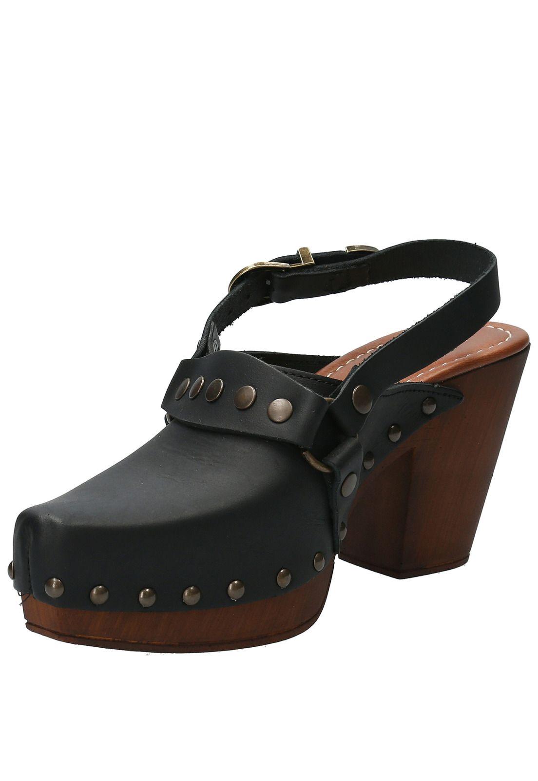 Sueco Cuero Mujer Salermo Negro-4