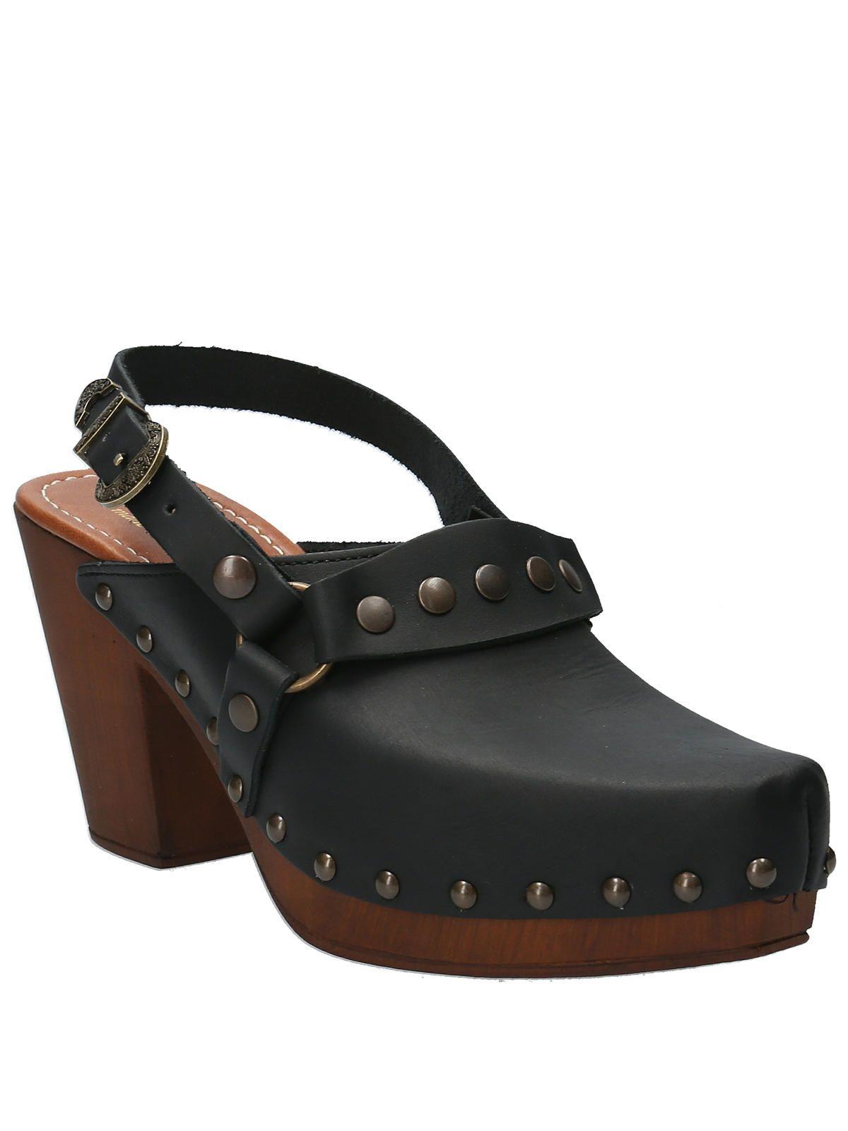 Sueco Cuero Mujer Salermo Negro-1