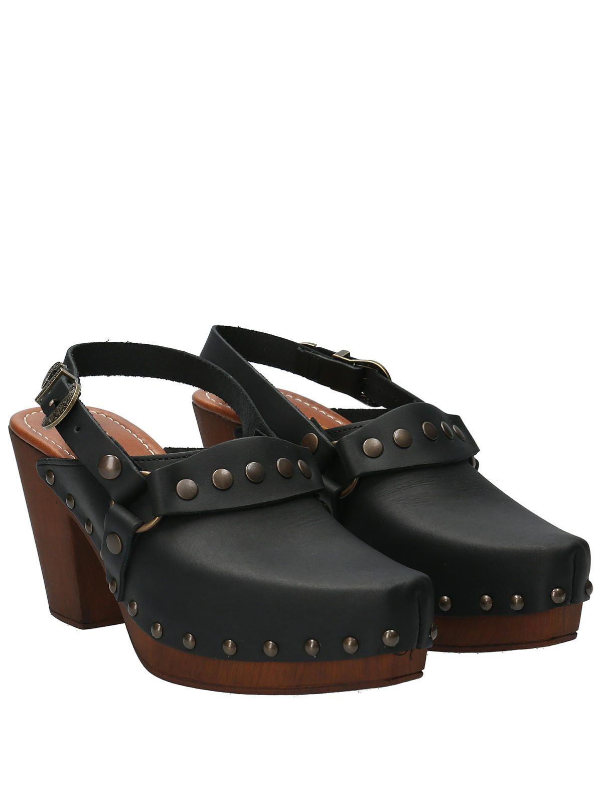 Sueco Cuero Mujer Salermo Negro-7