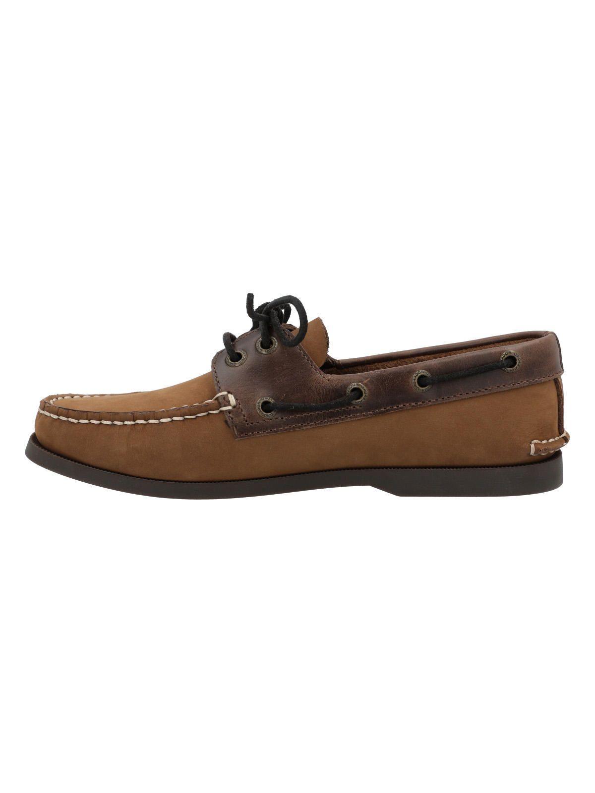 Zapato Cuero Mujer Boat Chocolate-5