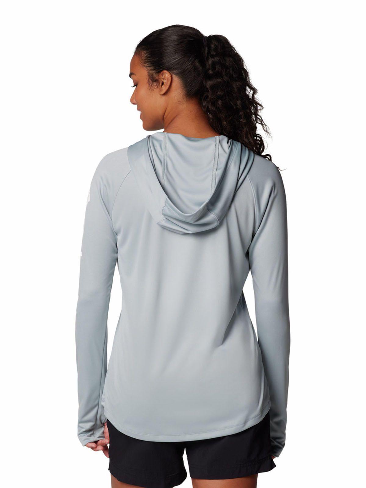 Polera Mujer Pfg Tidal Tee Hoodie Gris-6