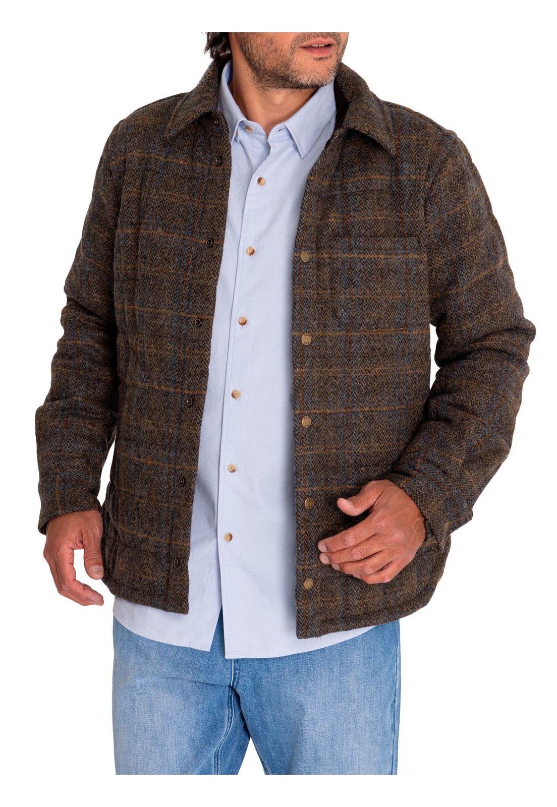 Chaqueta Lana Hombre Lewis Café-8