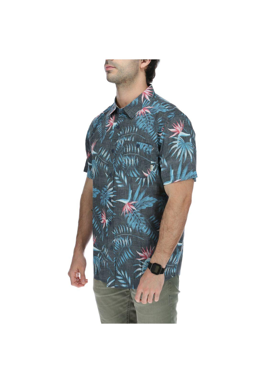 Camisa M/C Hombre Brick Forest Azul Oscuro-1