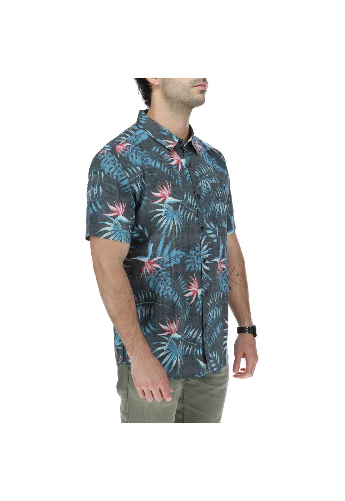 Camisa M/C Hombre Brick Forest Azul Oscuro-3
