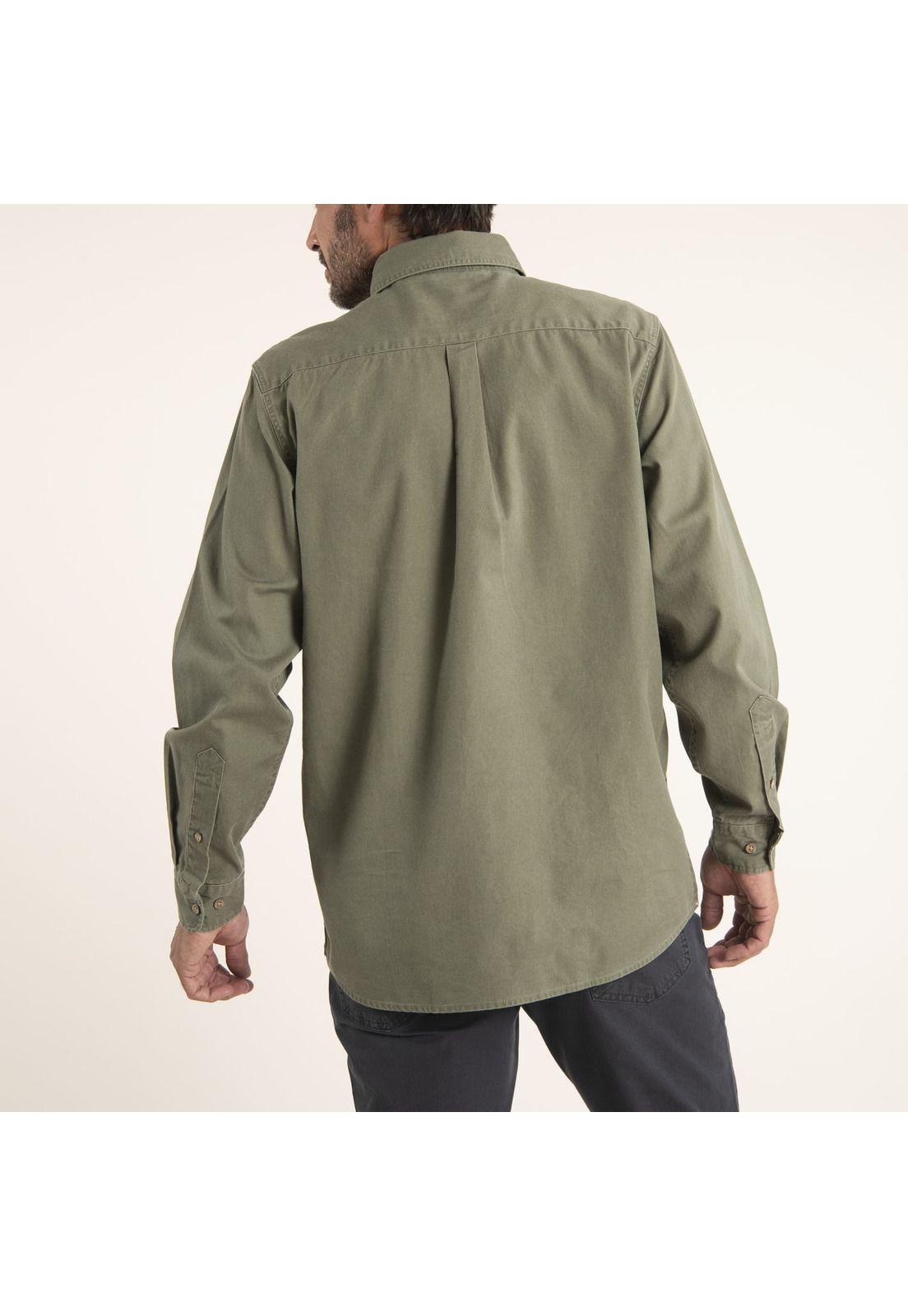 Camisa Hombre Algodón Orgánico Navarino Verde-2