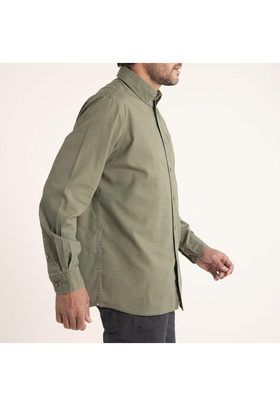 Camisa Hombre Algodón Orgánico Navarino Verde-3