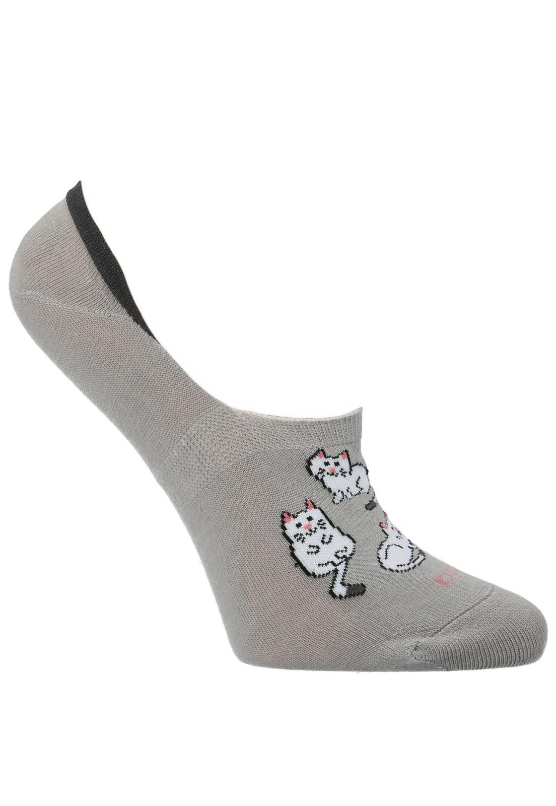 Calcetín Inv Kitty Gris Mujer-0