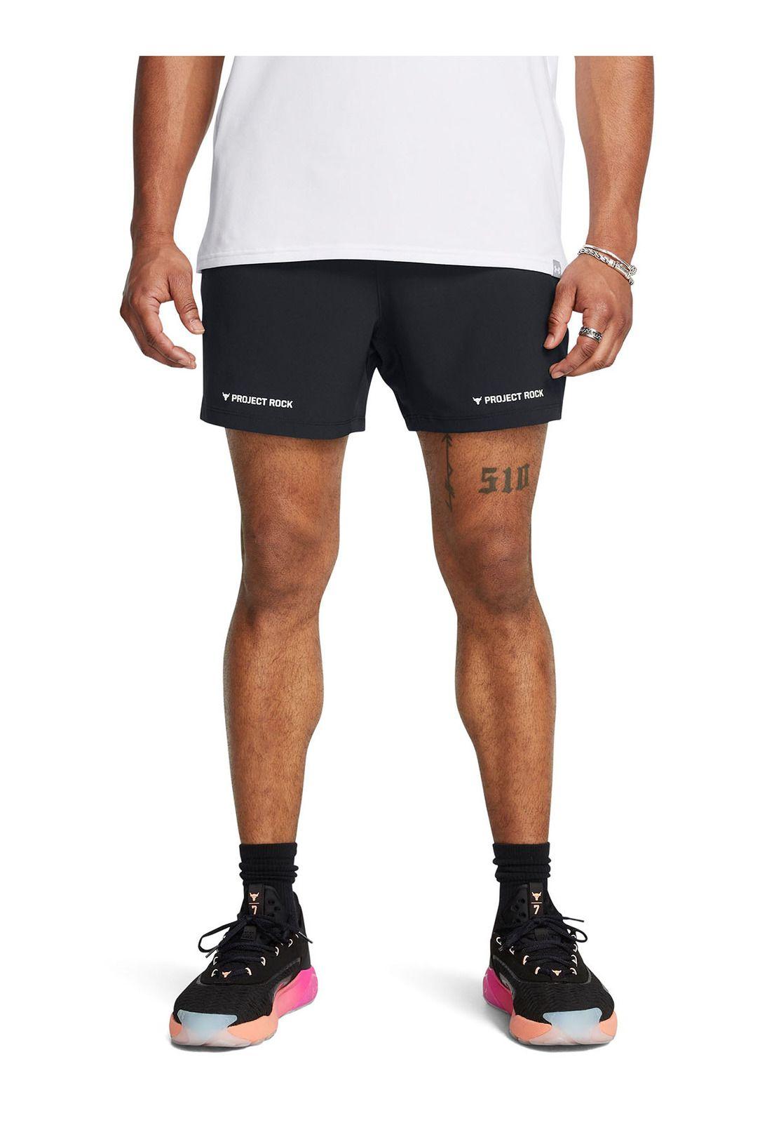 Shorts Project Rock Negro Ultimate Para Hombre-3