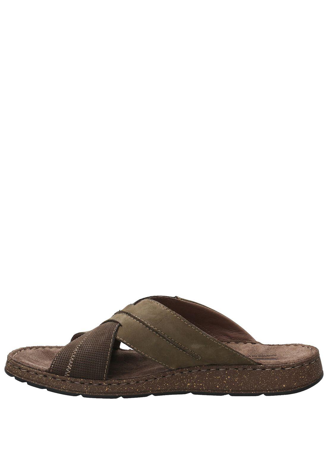 Sandalia Cuero Hombre Burleigh Verde-5