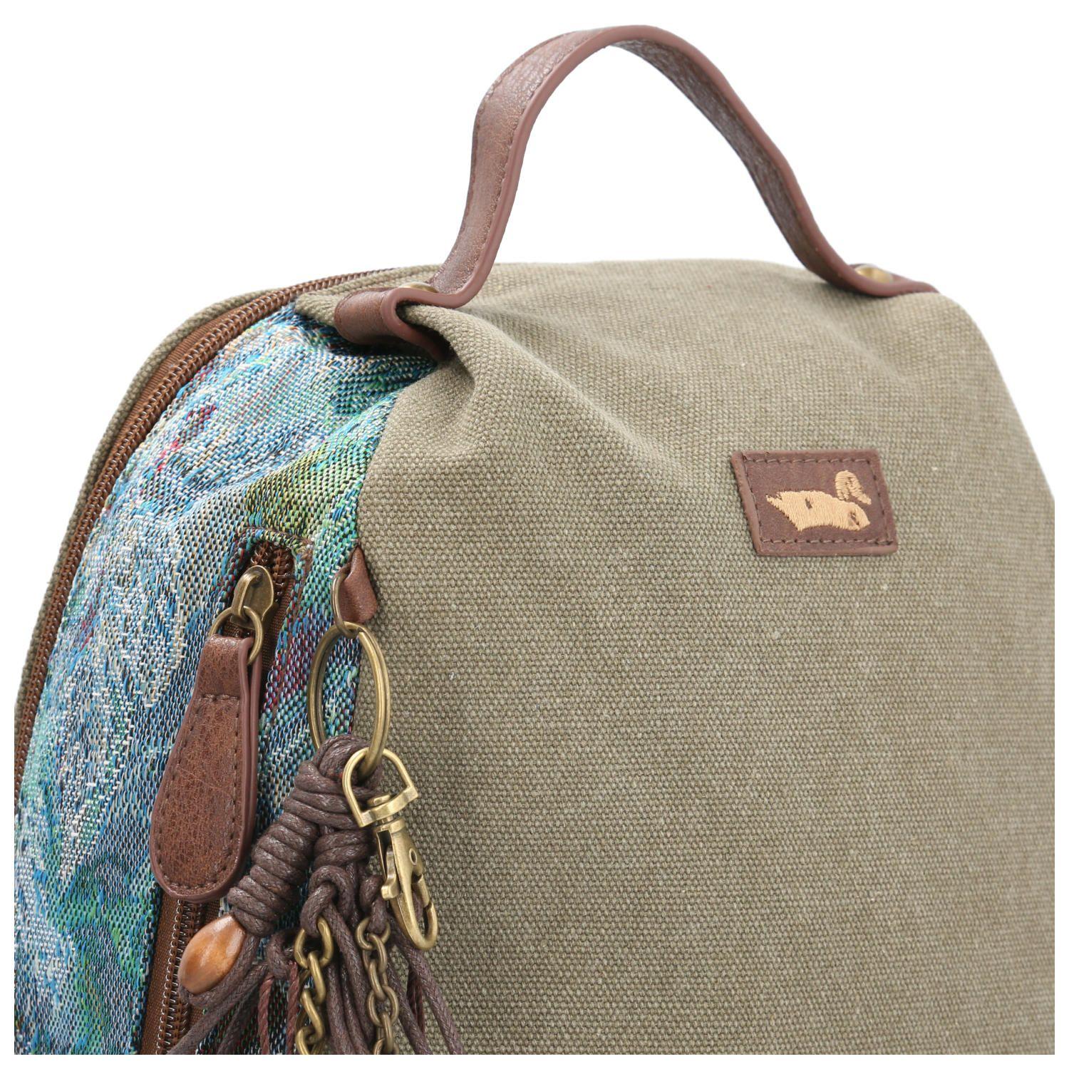 Mochila Textil Mujer Butterfly Back Verde-5