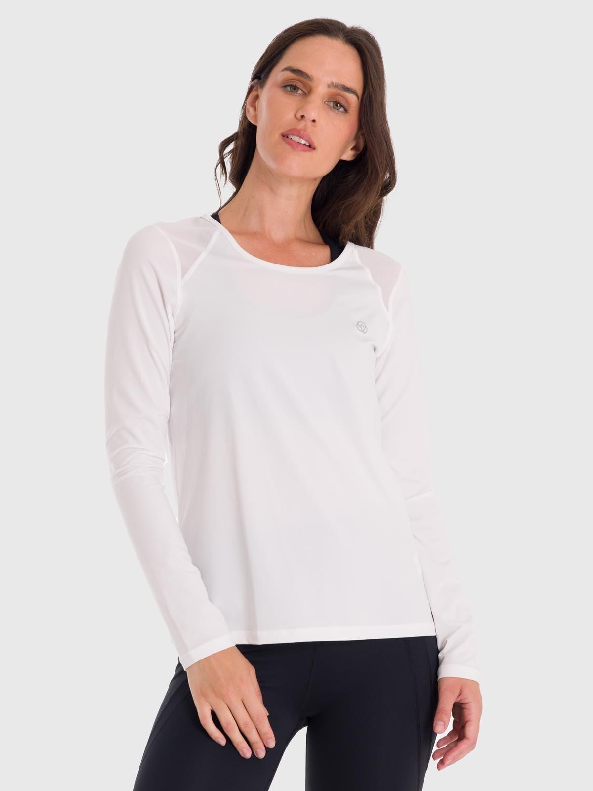 Polera Mujer First Layer Mesh Blanca -3