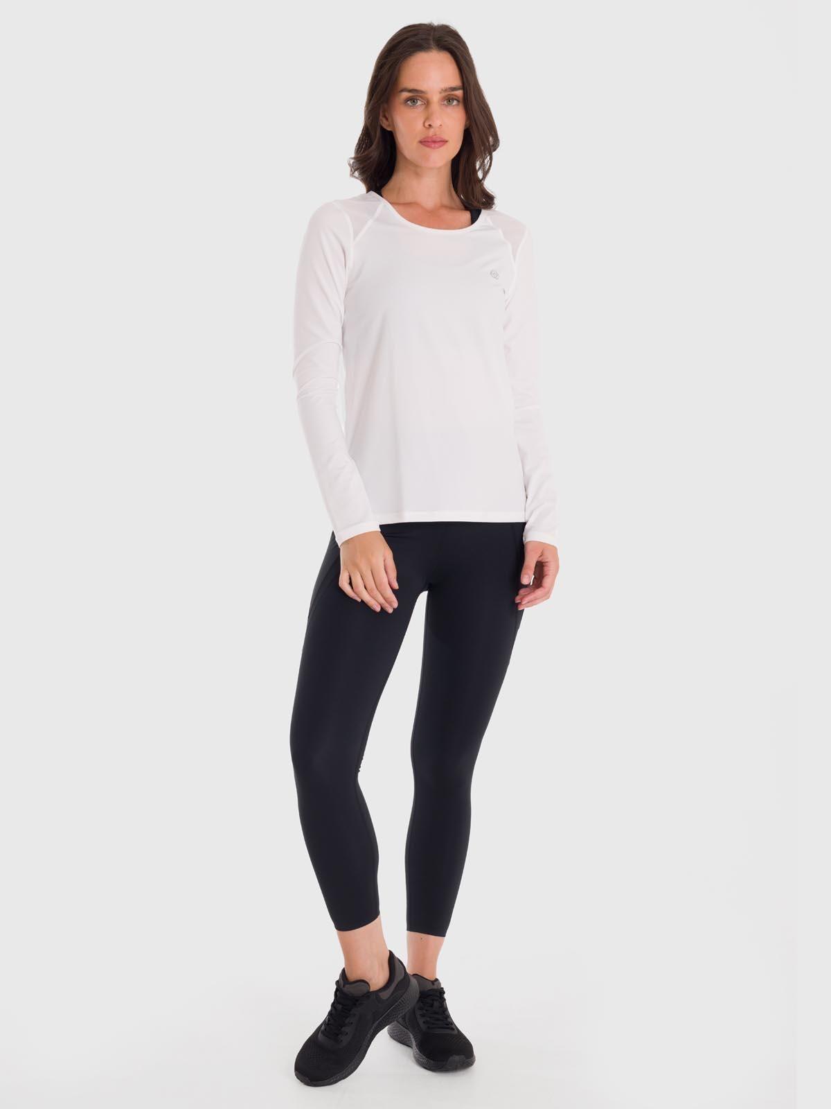 Polera Mujer First Layer Mesh Blanca -5