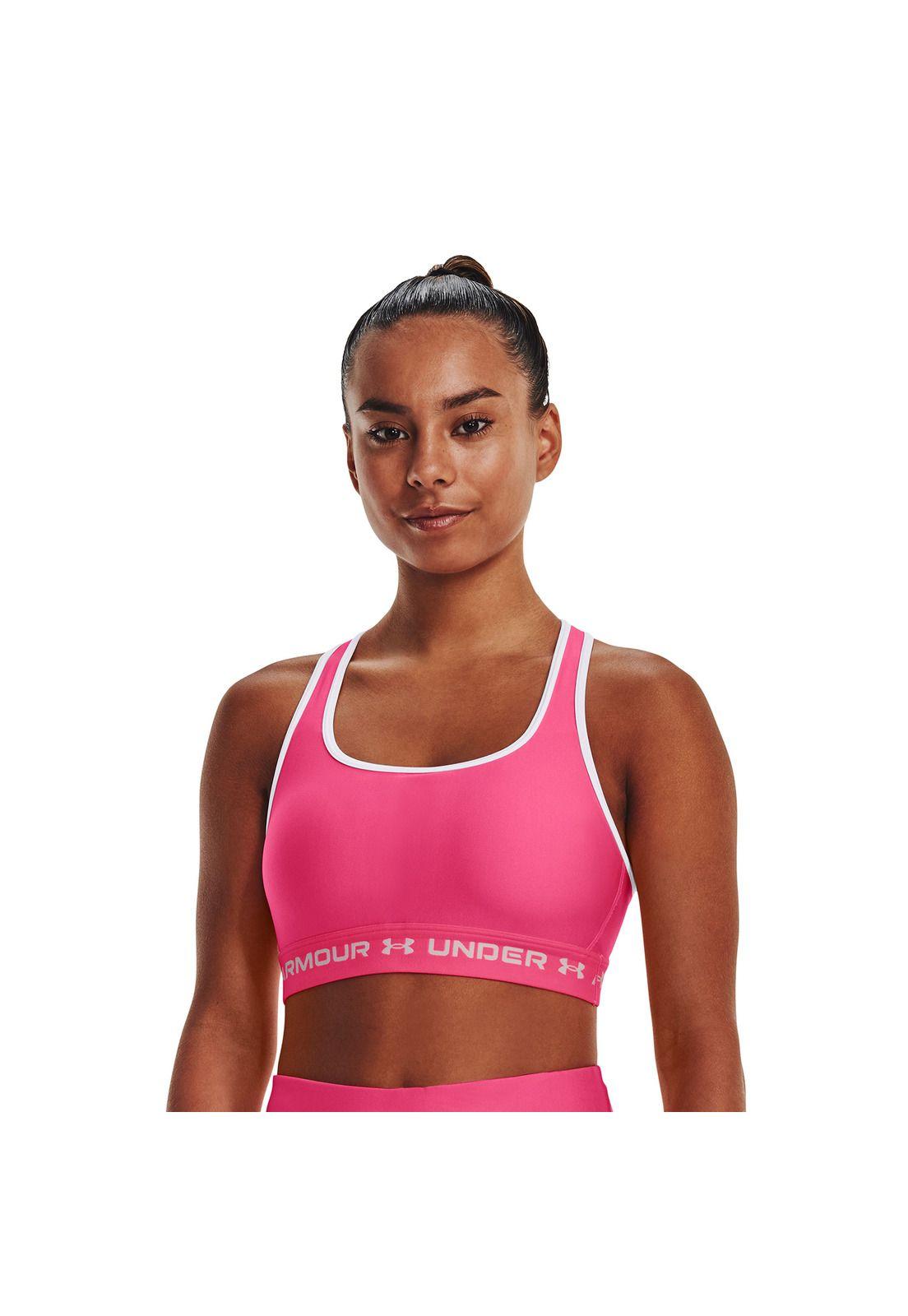 Sostén Armour Mid Crossback mujer Rosa-3
