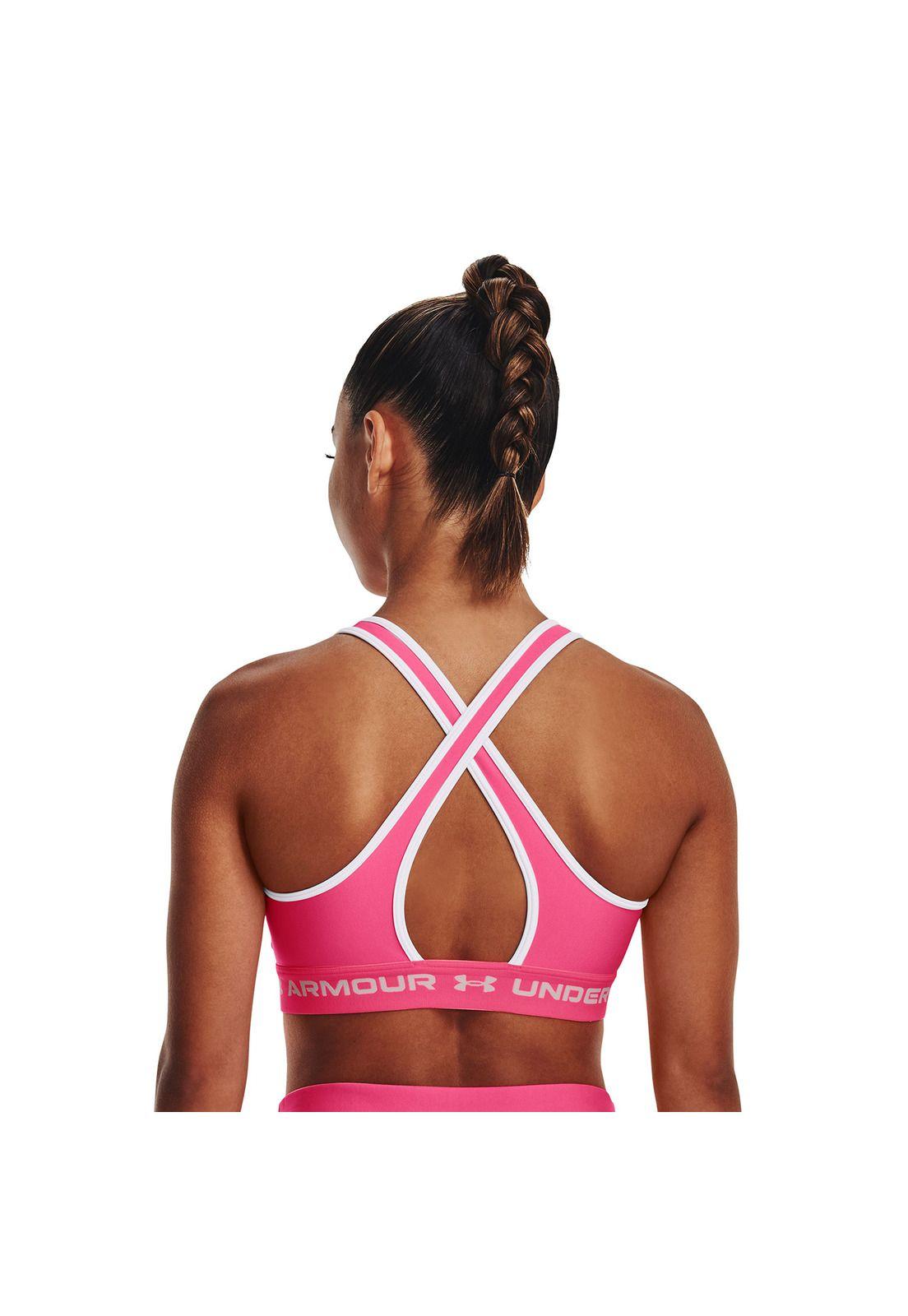 Sostén Armour Mid Crossback mujer Rosa-4