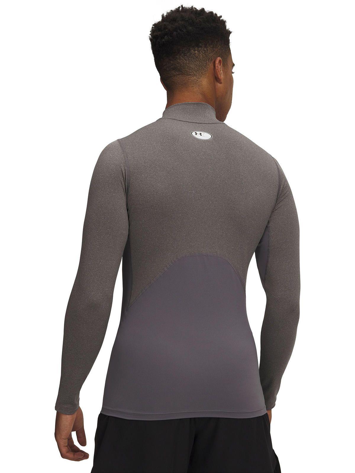 Primera Capa Superior Hombre Heatgear Mock Superior Gris-4