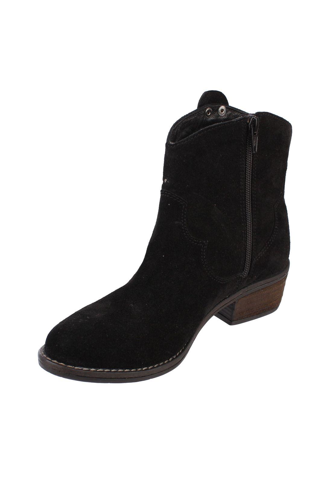 Botín Cuero Mujer Madelaine Negro-1