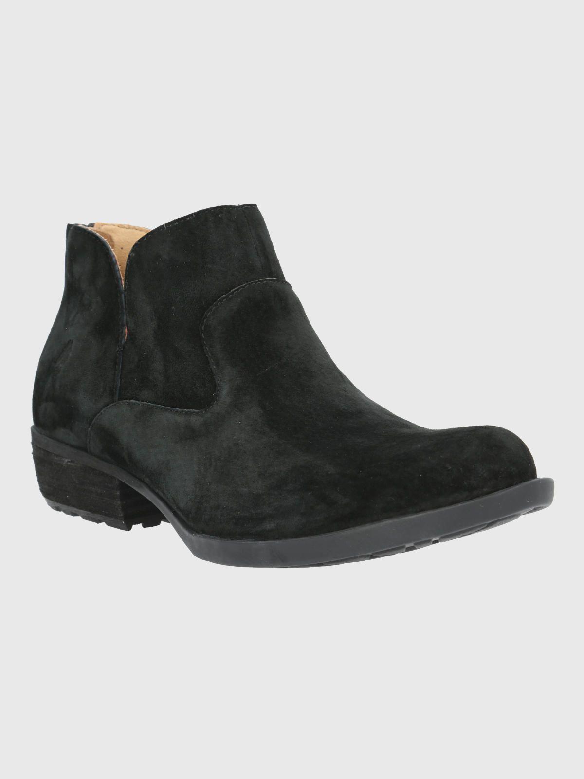 Botin Cuero Mujer Lovaina Negro-0