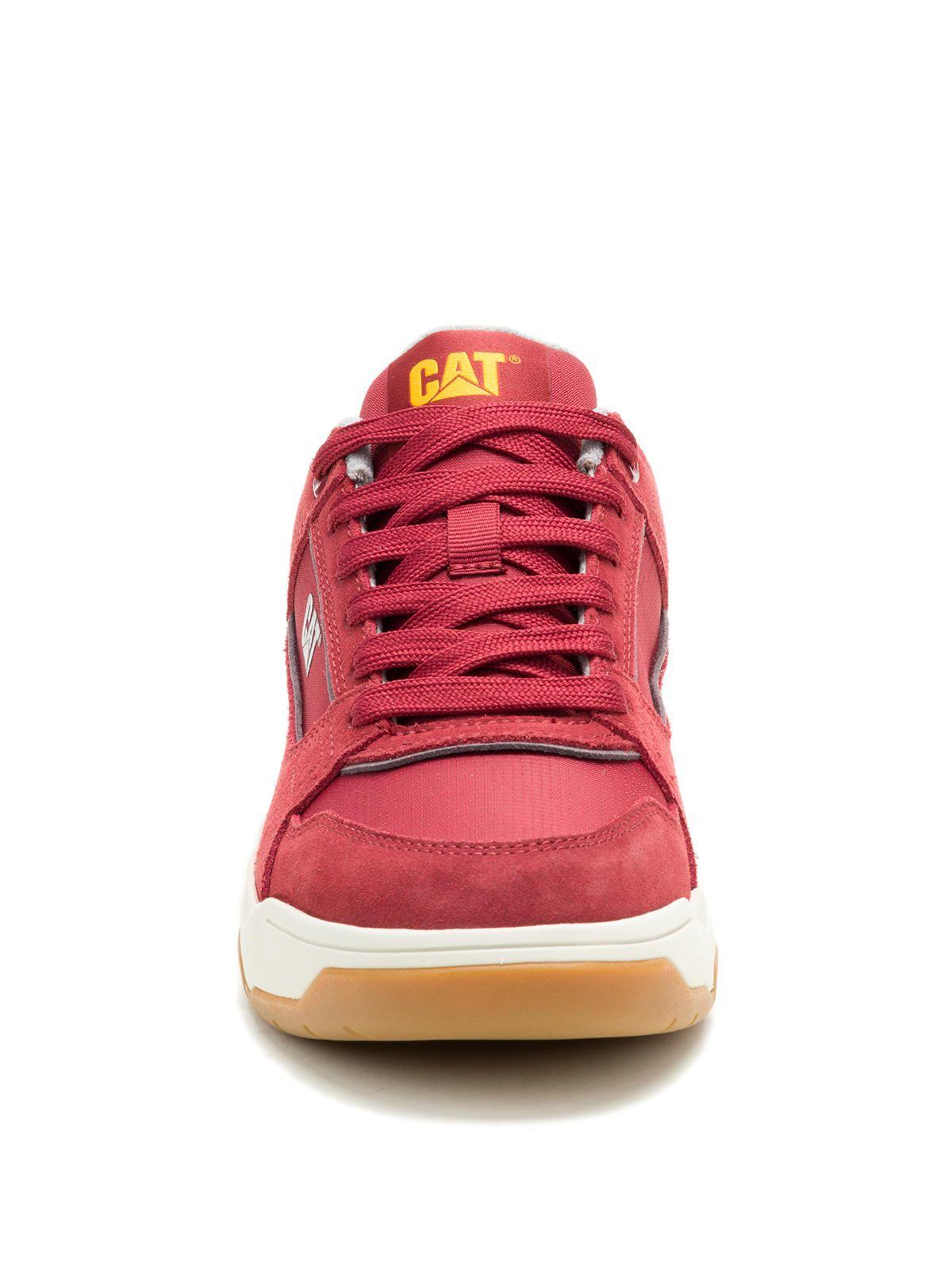 Zapatilla C/Caña Cuero Hombre Theorem Rojo-4