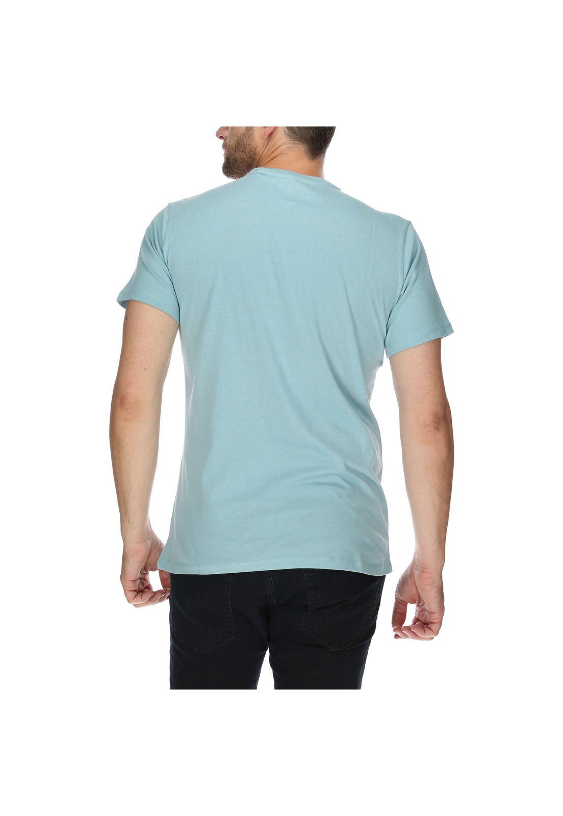 Polera Mc Hombre Script Tee Algodón Celeste-2