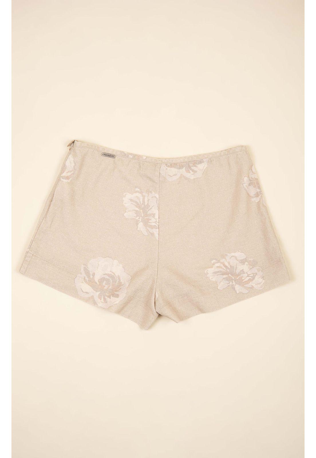 Shorts Lino Orgánico Mujer Rosa Arena-1