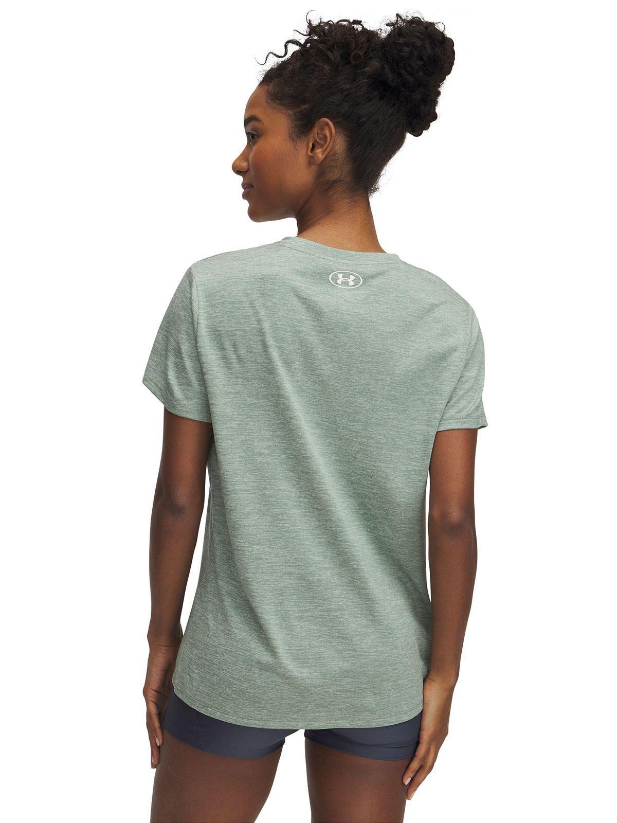Polera Manga Corta Tech Twist Mujer Verde Underarmour-1