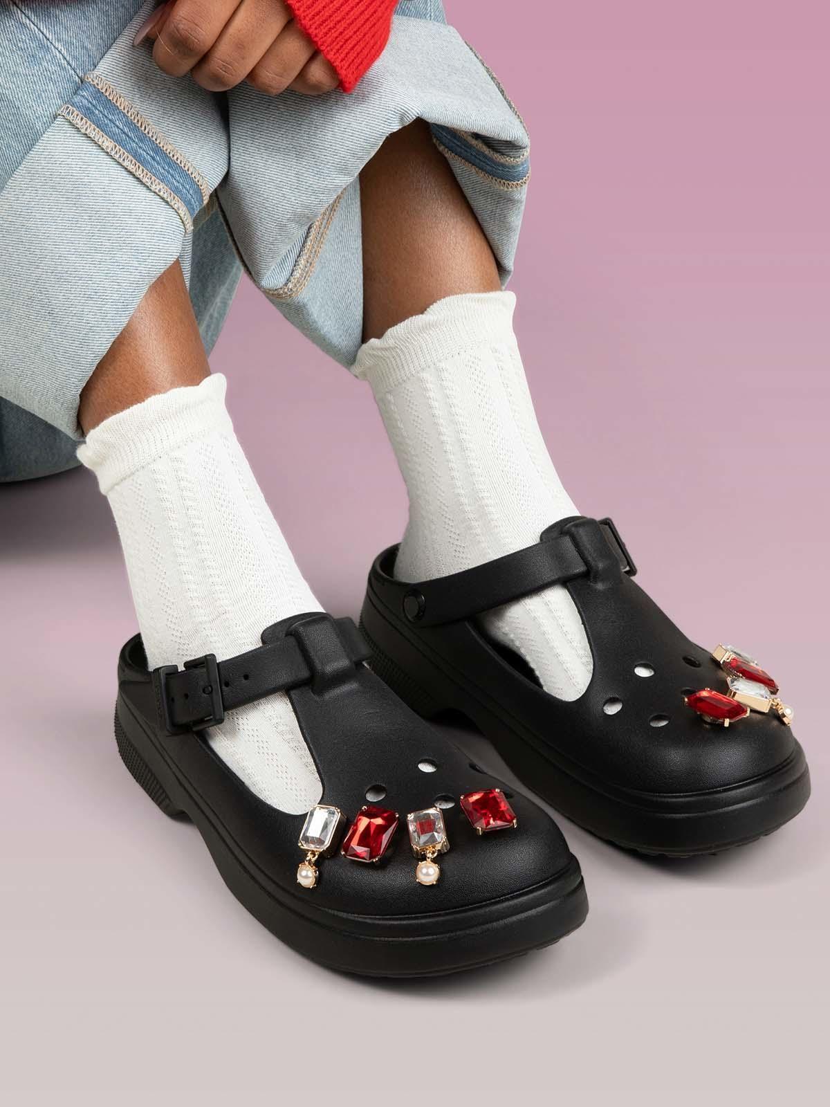 Sandalia Crocs Mujer Cls Mary Jane Clog Negro-1