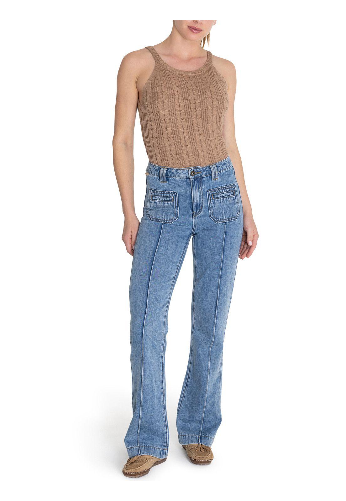 Jeans Algodón Orgánico Azul Thau Mujer -9