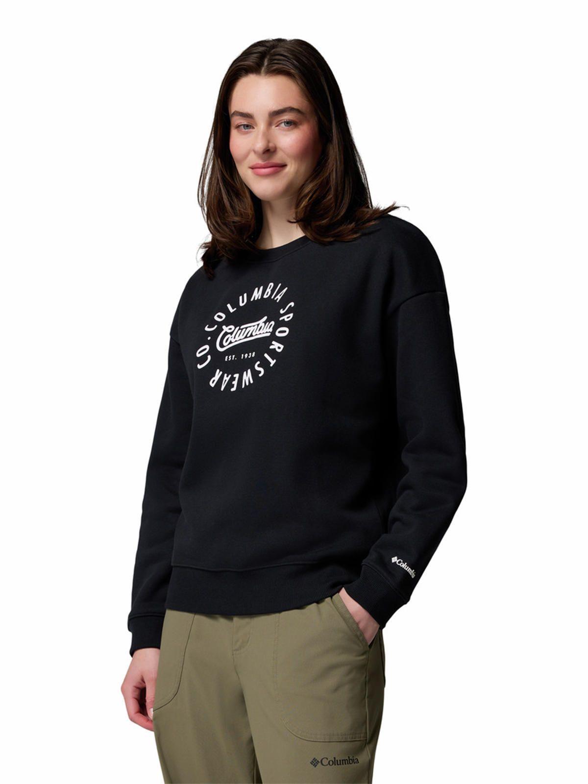 Poleron Mujer Meridian Creek Crew Negro-1