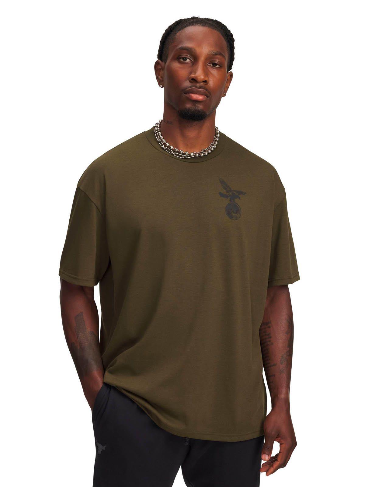 Polera Manga Corta Training para hombre Project Rock verde -0