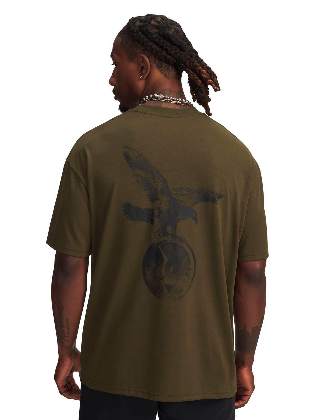 Polera Manga Corta Training para hombre Project Rock verde -1