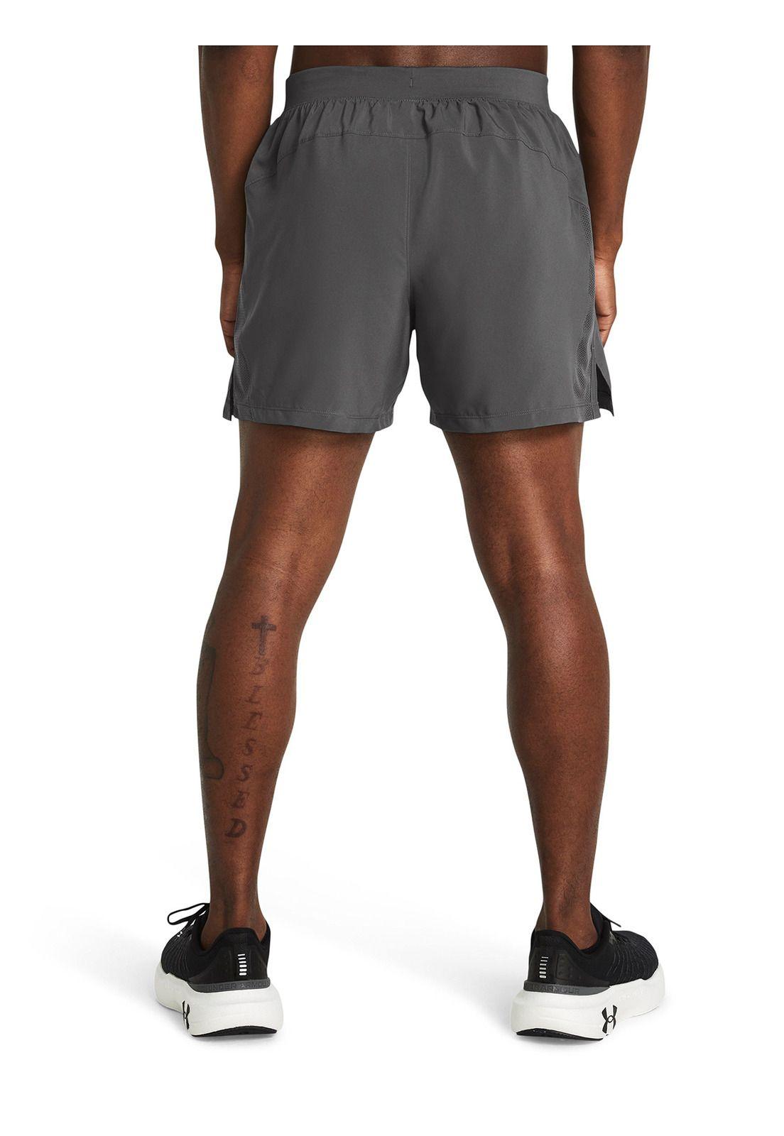 Shorts UA Launch de 5" para hombre Gris-4