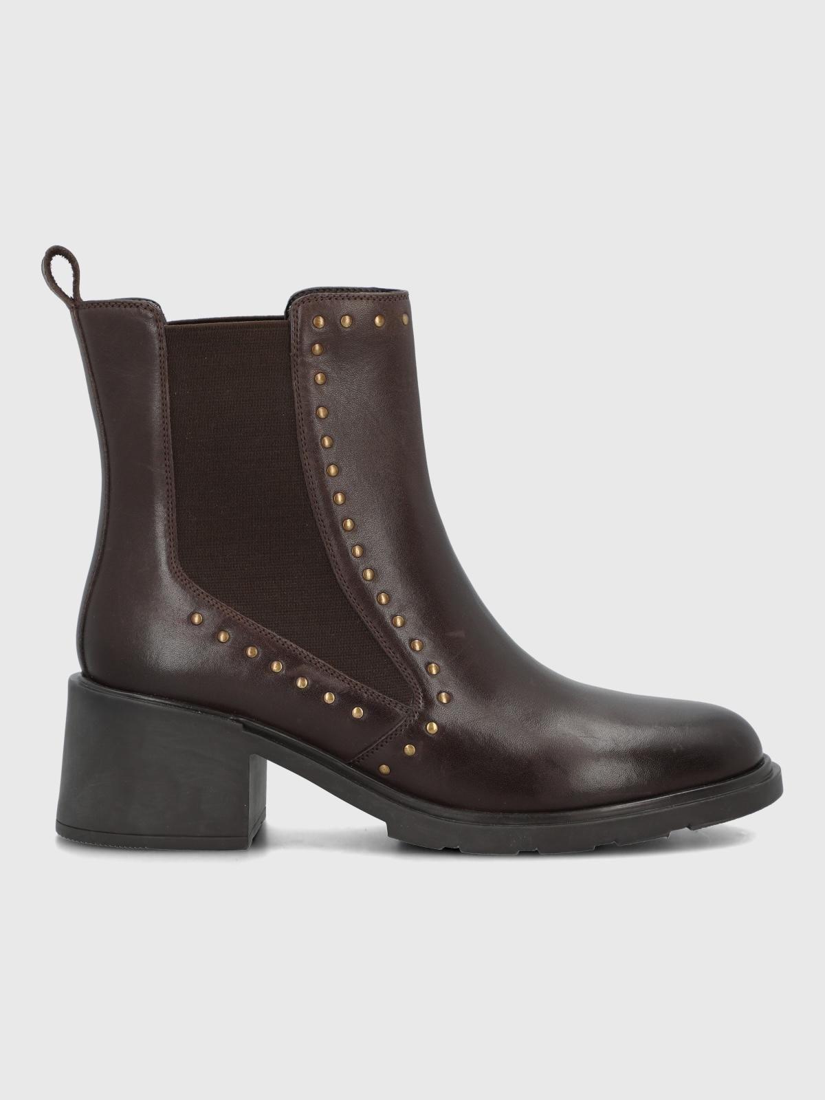 Botin Cuero Mujer Lamas Café-1